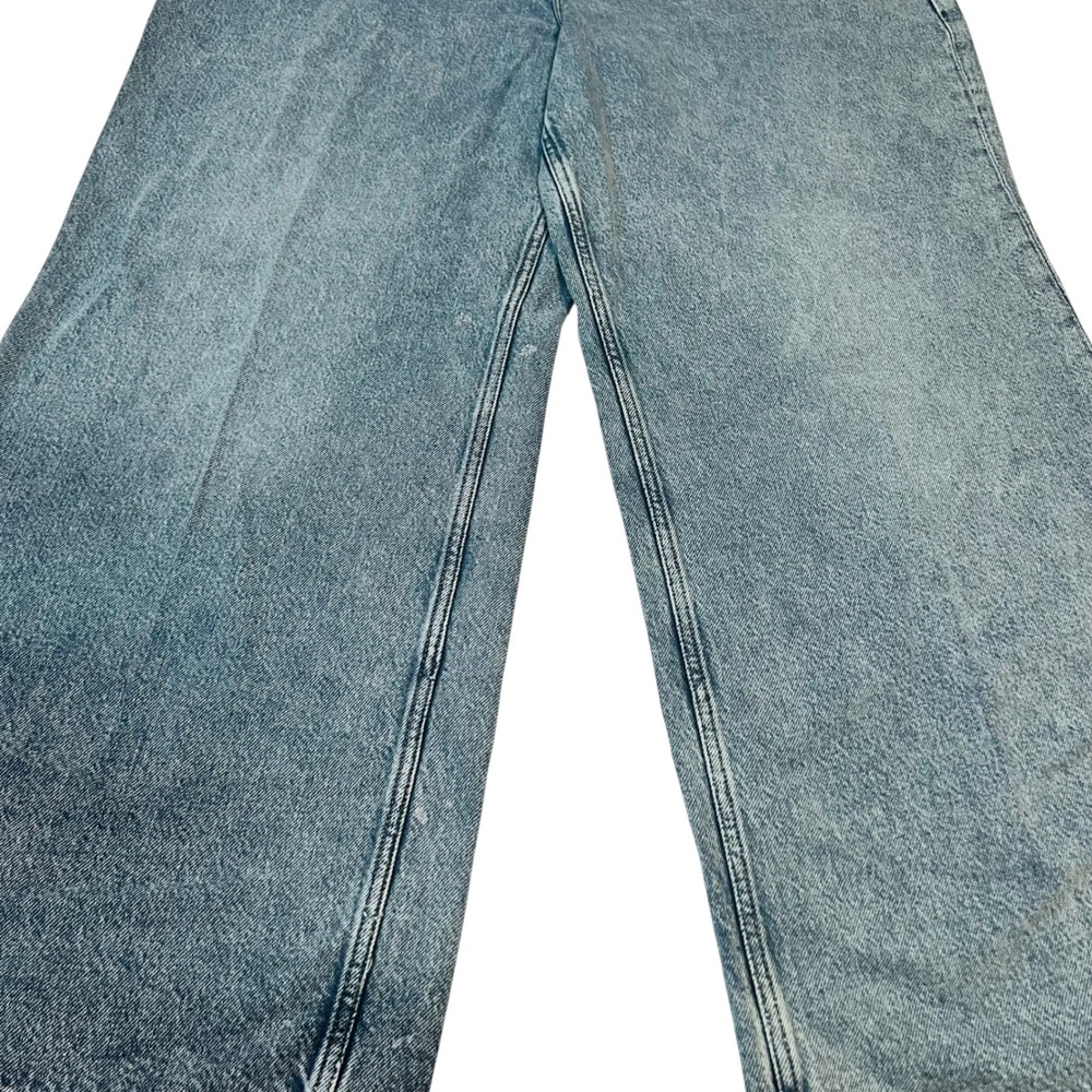 Good American Maternity Wide Leg Jeans 15 Indigo NWT Elastic Waist - Picture 2 of 9